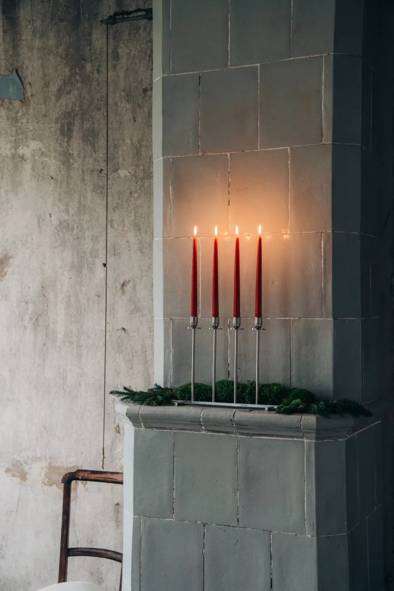 Alto lysestage, Forniklet messing Hilke Collection