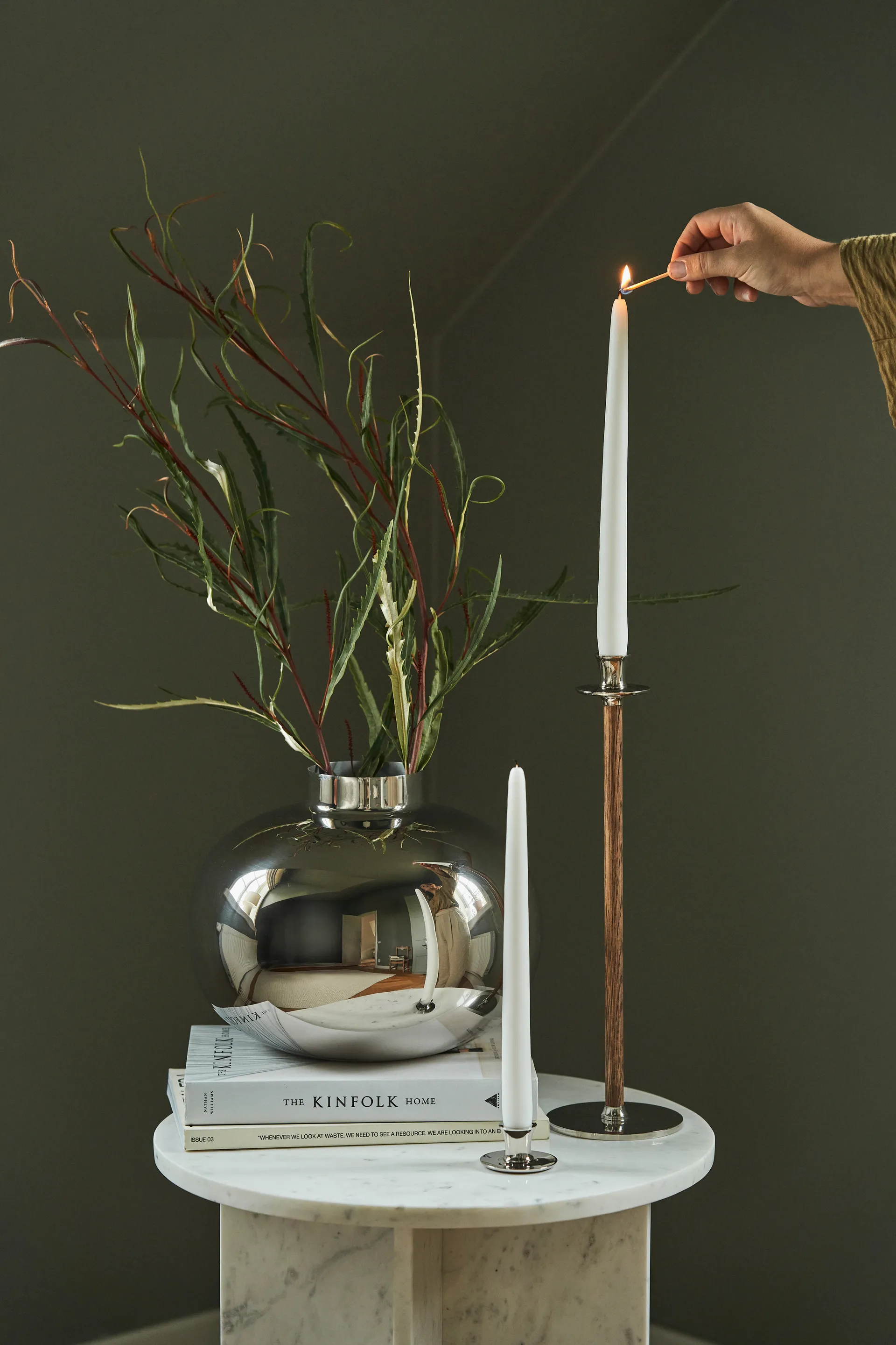 Amico vase Ø29 cm, Forniklet messing Hilke Collection