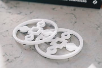 Anima Gemella coasters 4-pak - Hvid - Hilke Collection