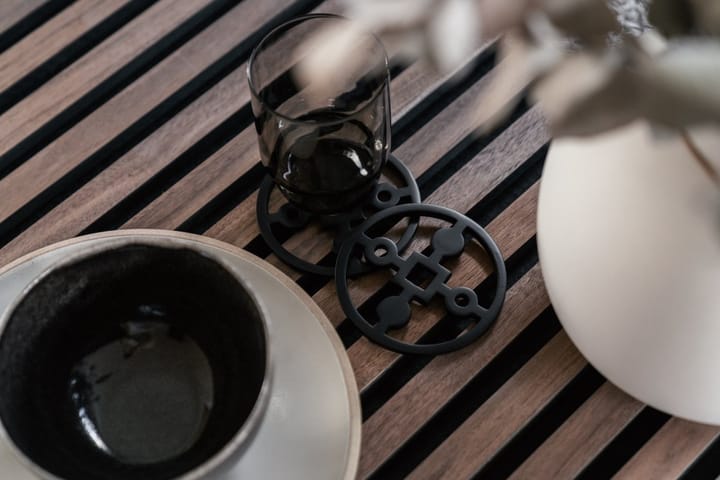 Anima Gemella coasters 4-pak, Sort Hilke Collection