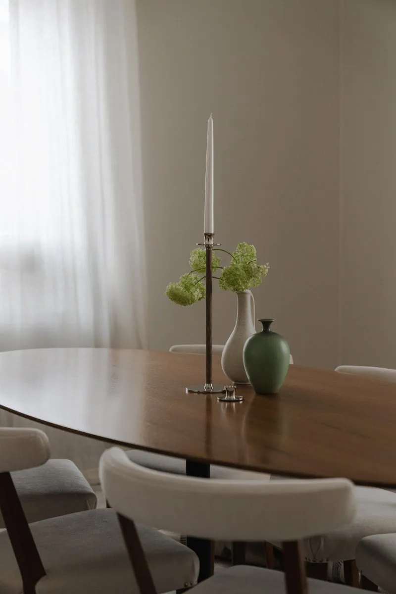 Basso lav lysestage, Forniklet messing Hilke Collection