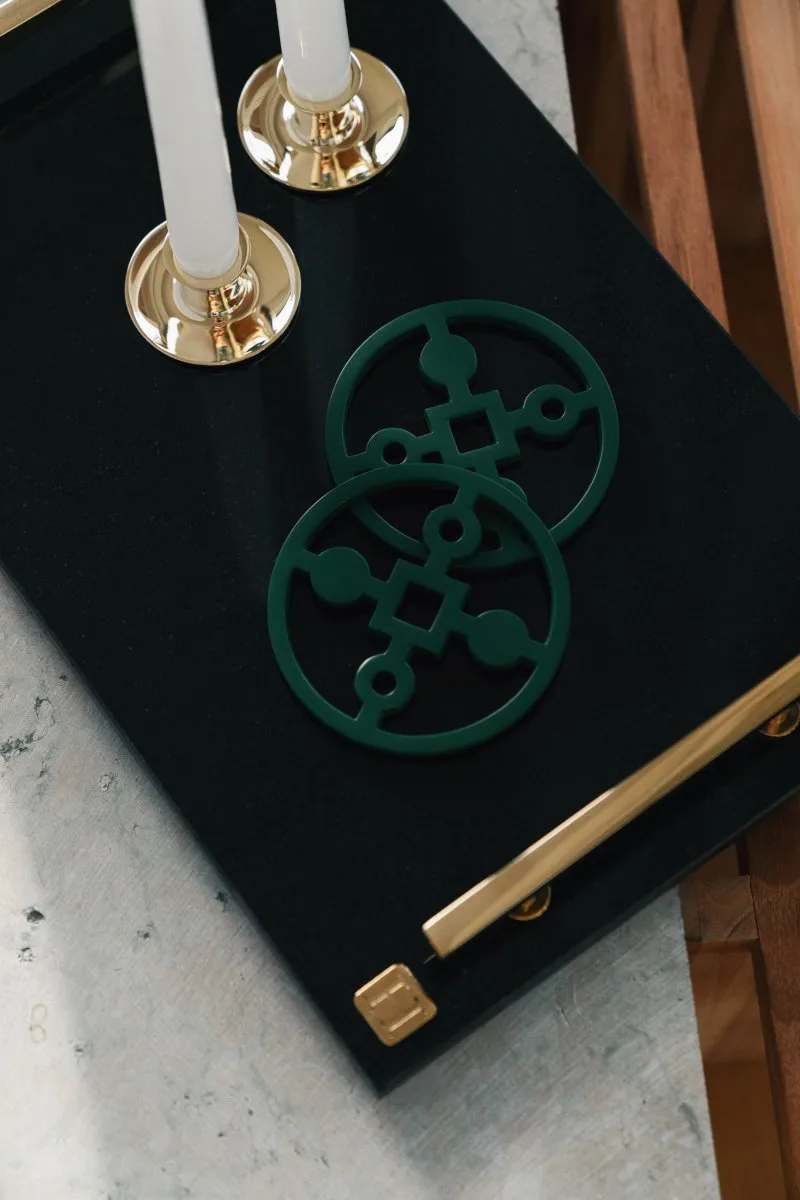 Basso lav lysestage, Solid messing Hilke Collection