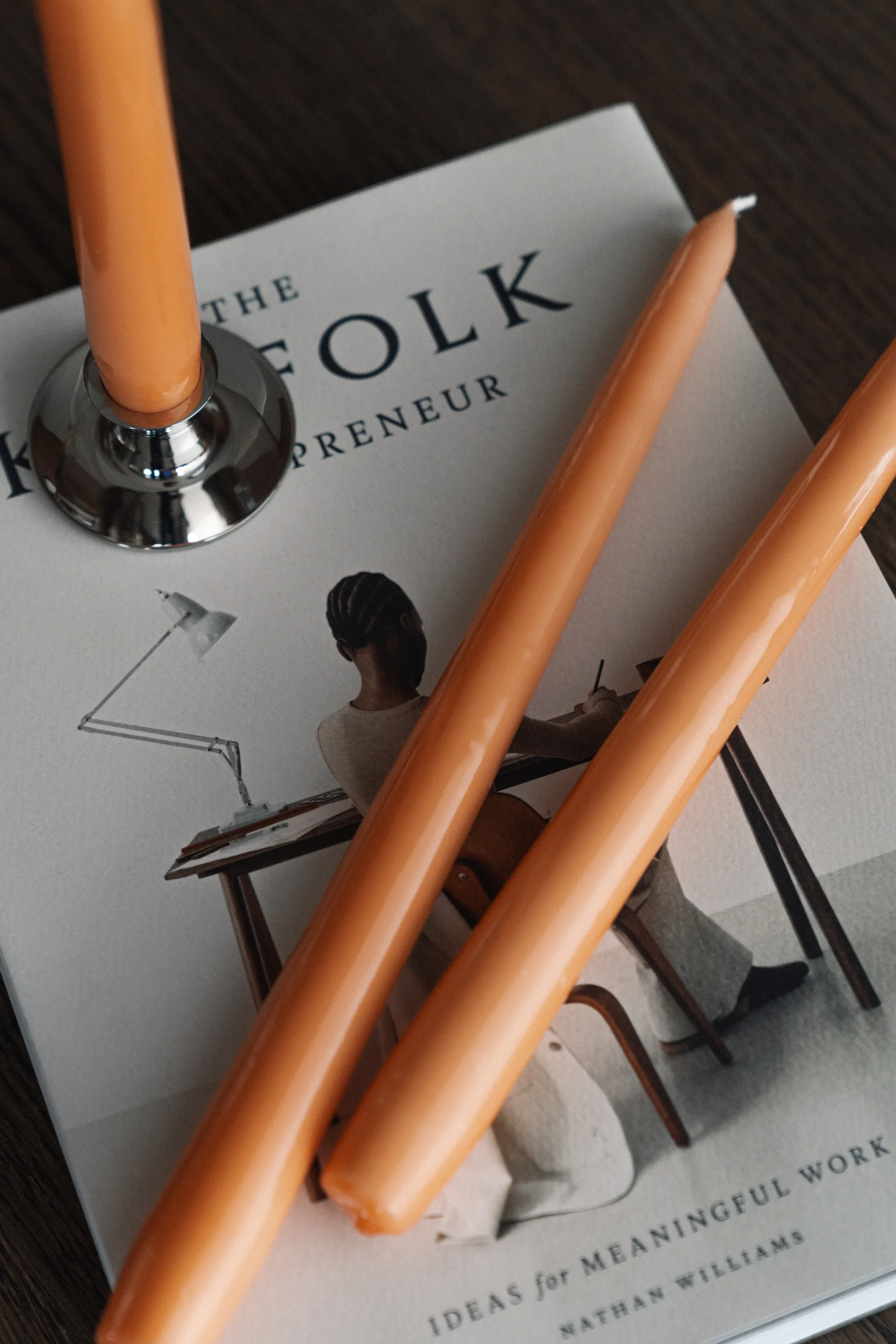 Herrgårdsljus lys 30 cm 6-pak, Abrikos Hilke Collection