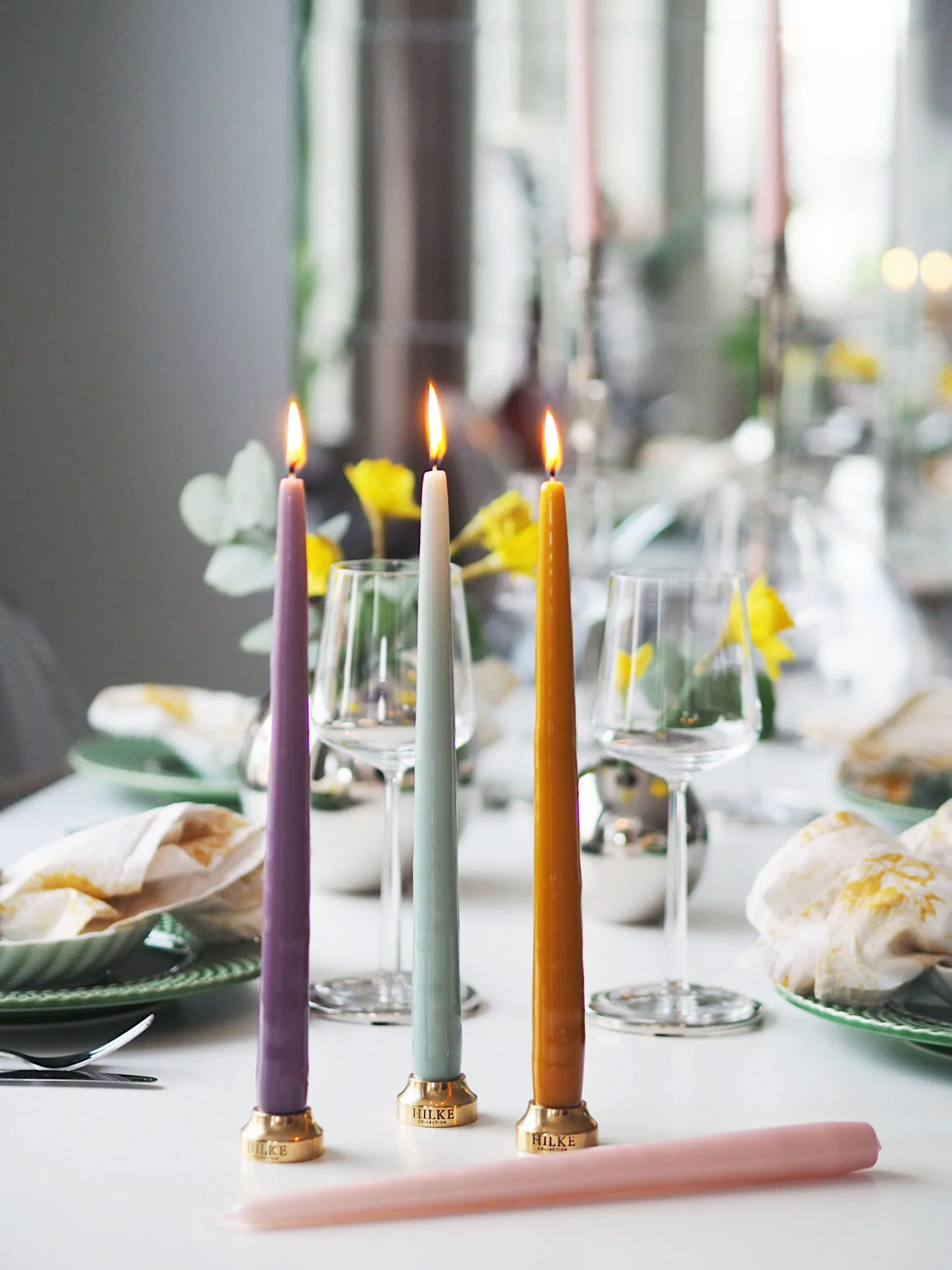 Herrgårdsljus lys 30 cm 6-pak, Eucalyptus Hilke Collection