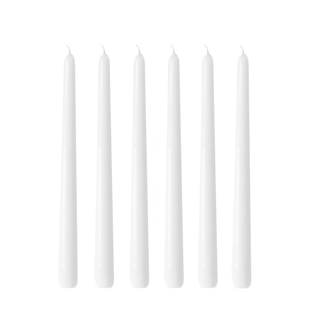 Hilke Collection Herrgårdsljus lys 30 cm 6-pak Hvid glans