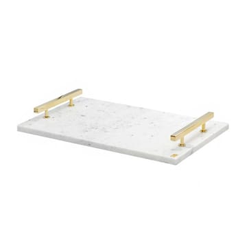 Hilke Collection bakke 40,5x25,5 cm - Hvid marmor/Solid messing - Hilke Collection