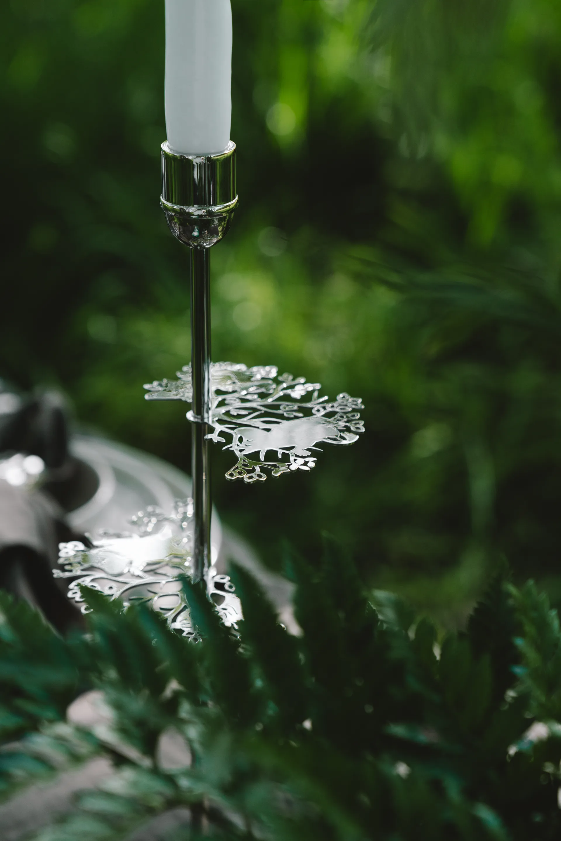 Hilke X Mumitrold No.2 lysestage, Forniklet messing Hilke Collection