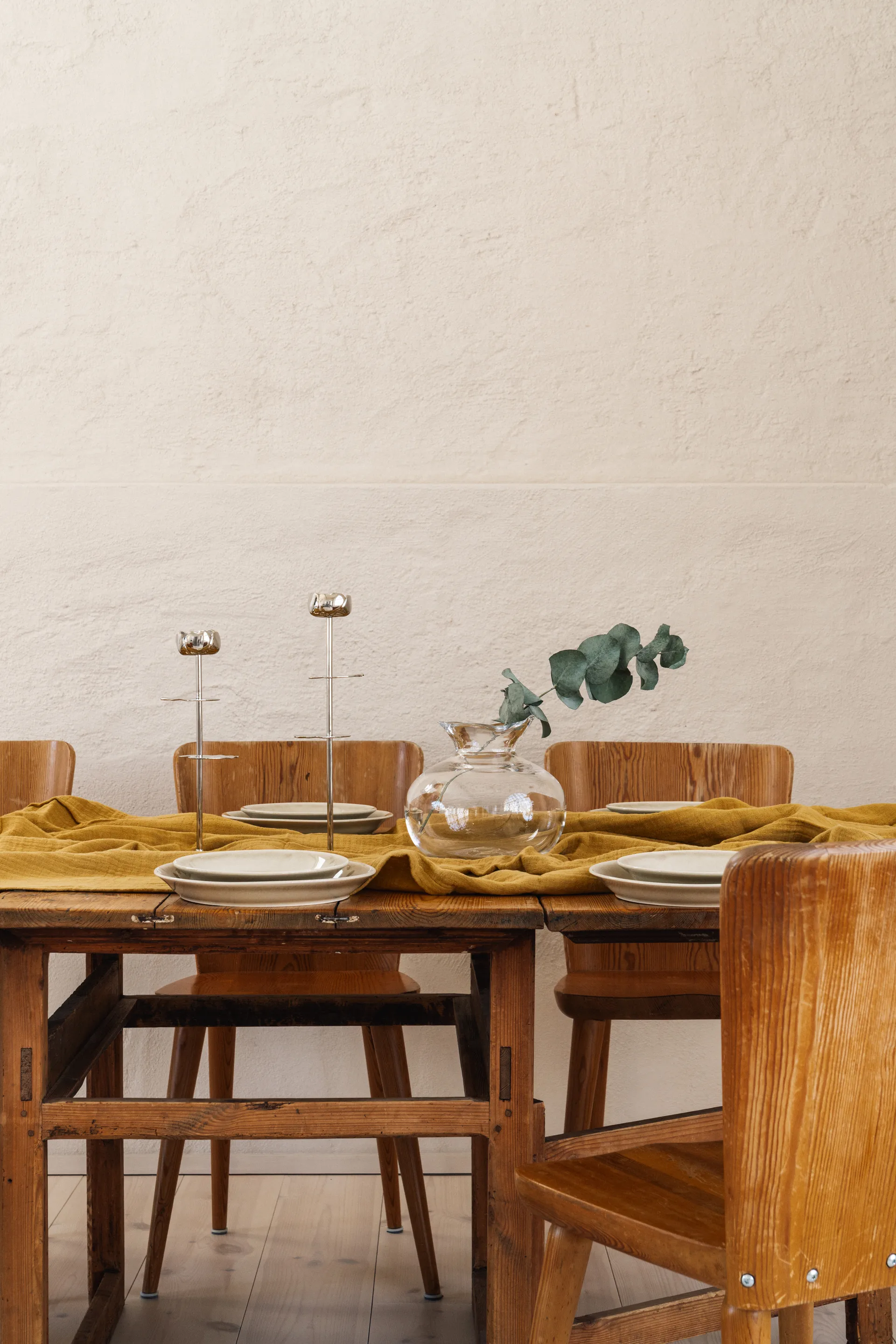 Ninfea Alta lysestage 40 cm, Forkromet messing Hilke Collection