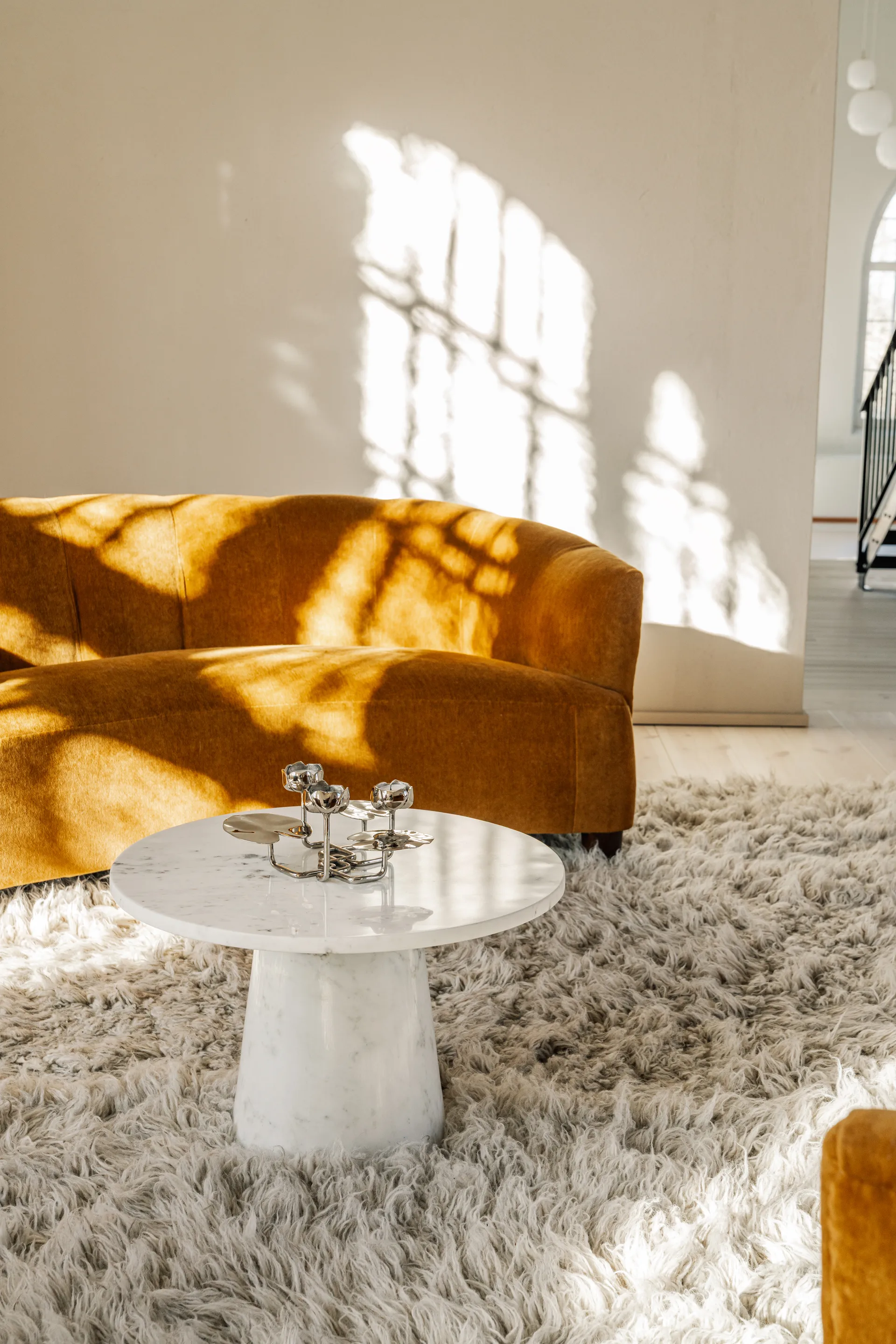 Ninfea grande lysestage, Forkromet messing Hilke Collection