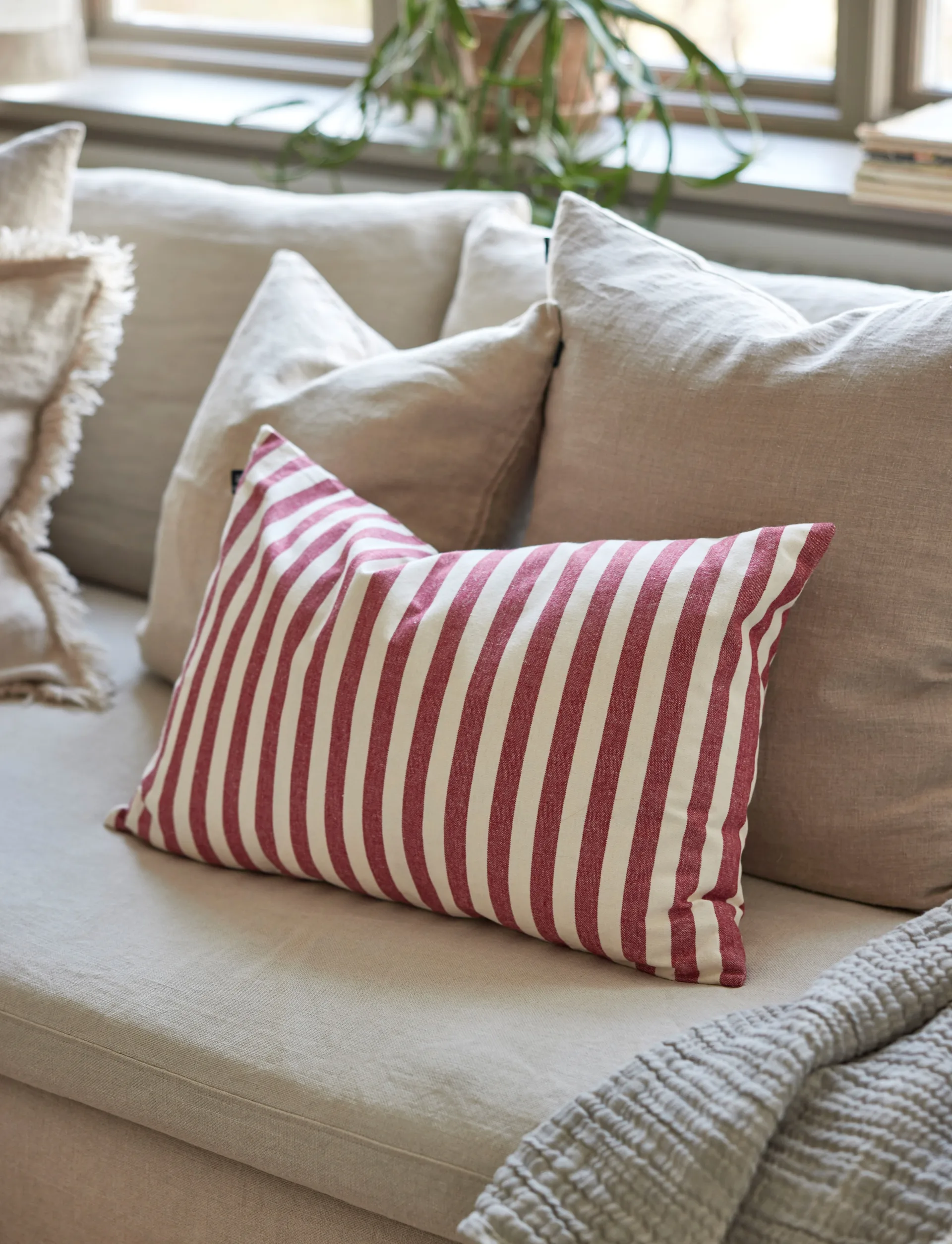 Bretagne pudebetræk, Deep red, 40x60 cm Himla