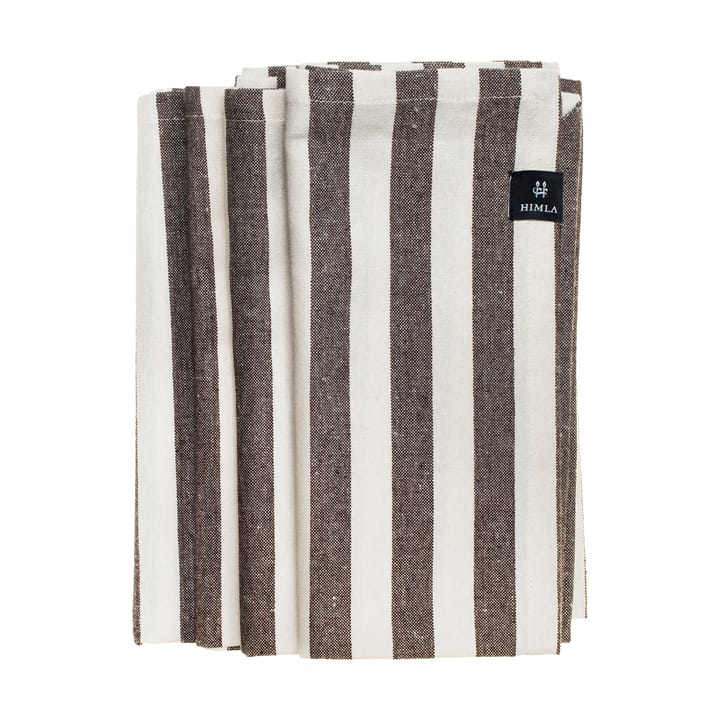 Bretagne stofserviet 50x50 cm 4-pak - Chocolate - Himla