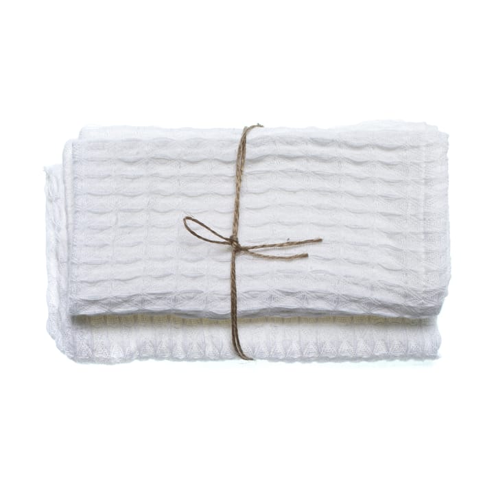 Ego gæstehåndklæde 30x30 cm 2-pak - White - Himla