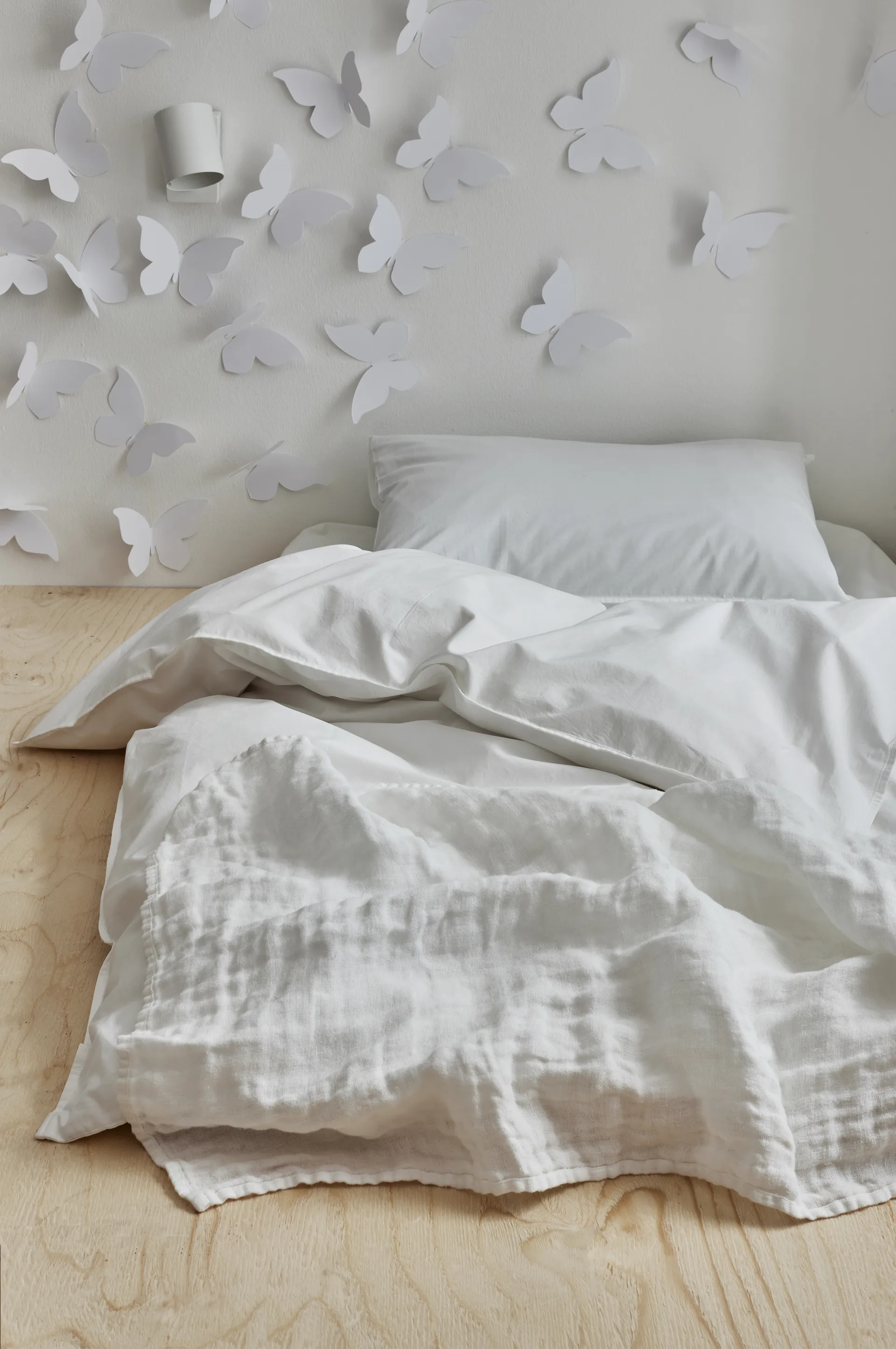 Hannelin babytæppe 60x110 cm, White/White Himla