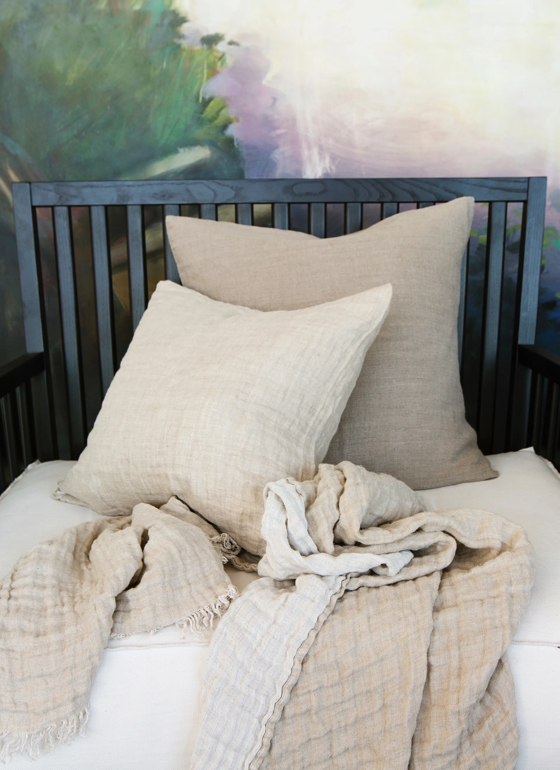 Hannelin plaid 130x170 cm, natural-white (beige-hvid) Himla