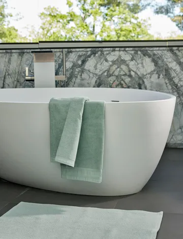 Lina håndklæde - Aqua, 100x150 cm - Himla