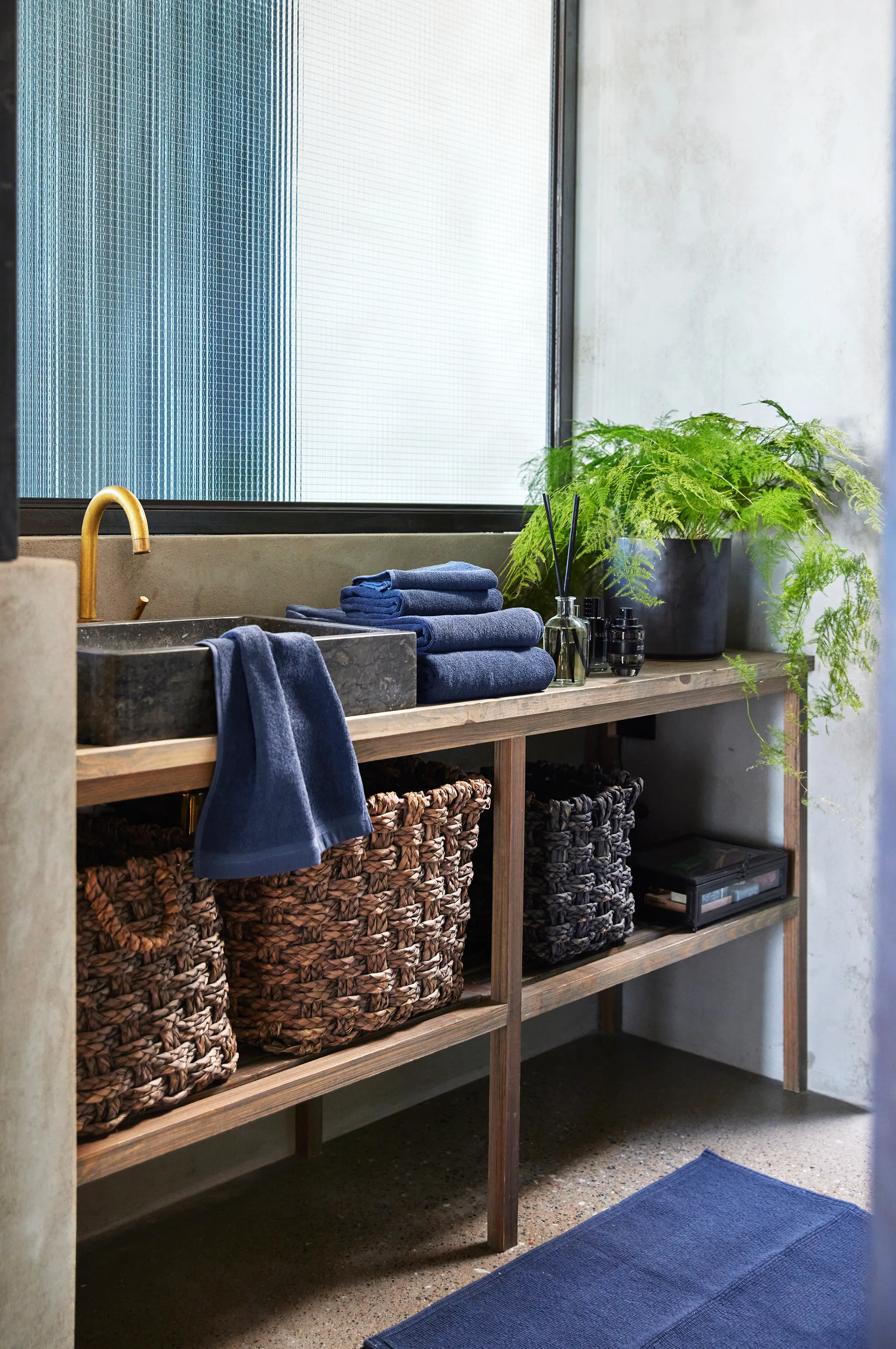 Lina håndklæde indigo, 30x50 cm Himla