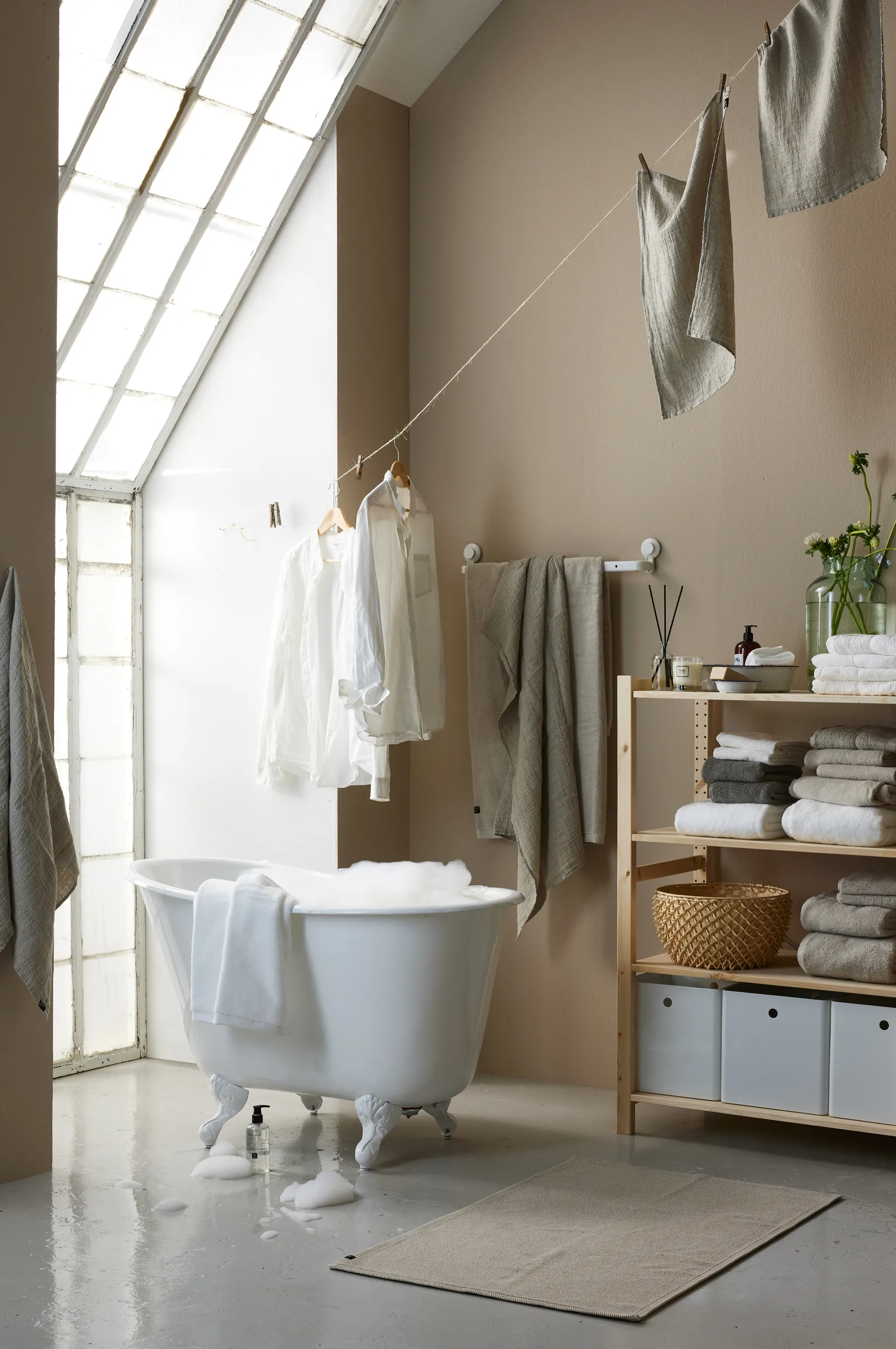 Max badeværelsesmåtte 60x90 cm, Mother of pearl (beige) Himla