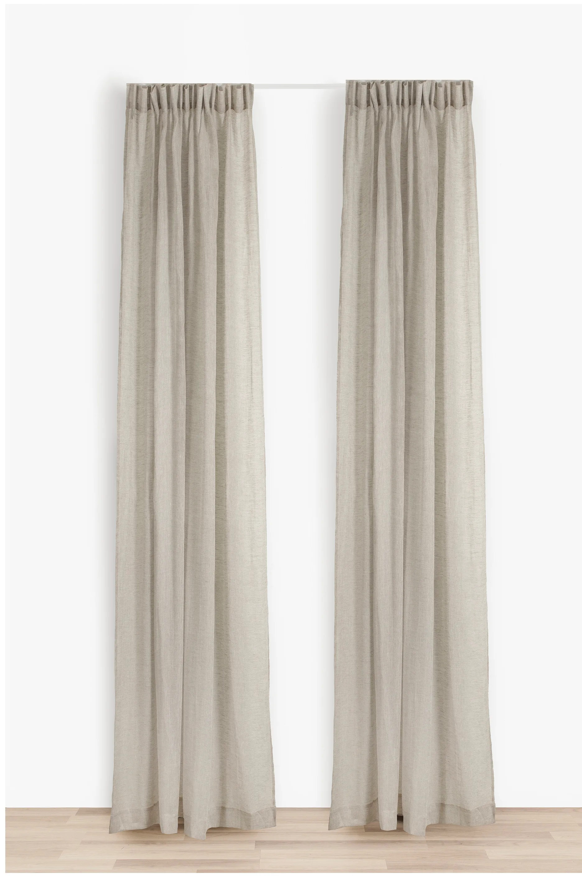 Skylight gardin med rynkebånd 140x290 cm, Oatmeal Himla