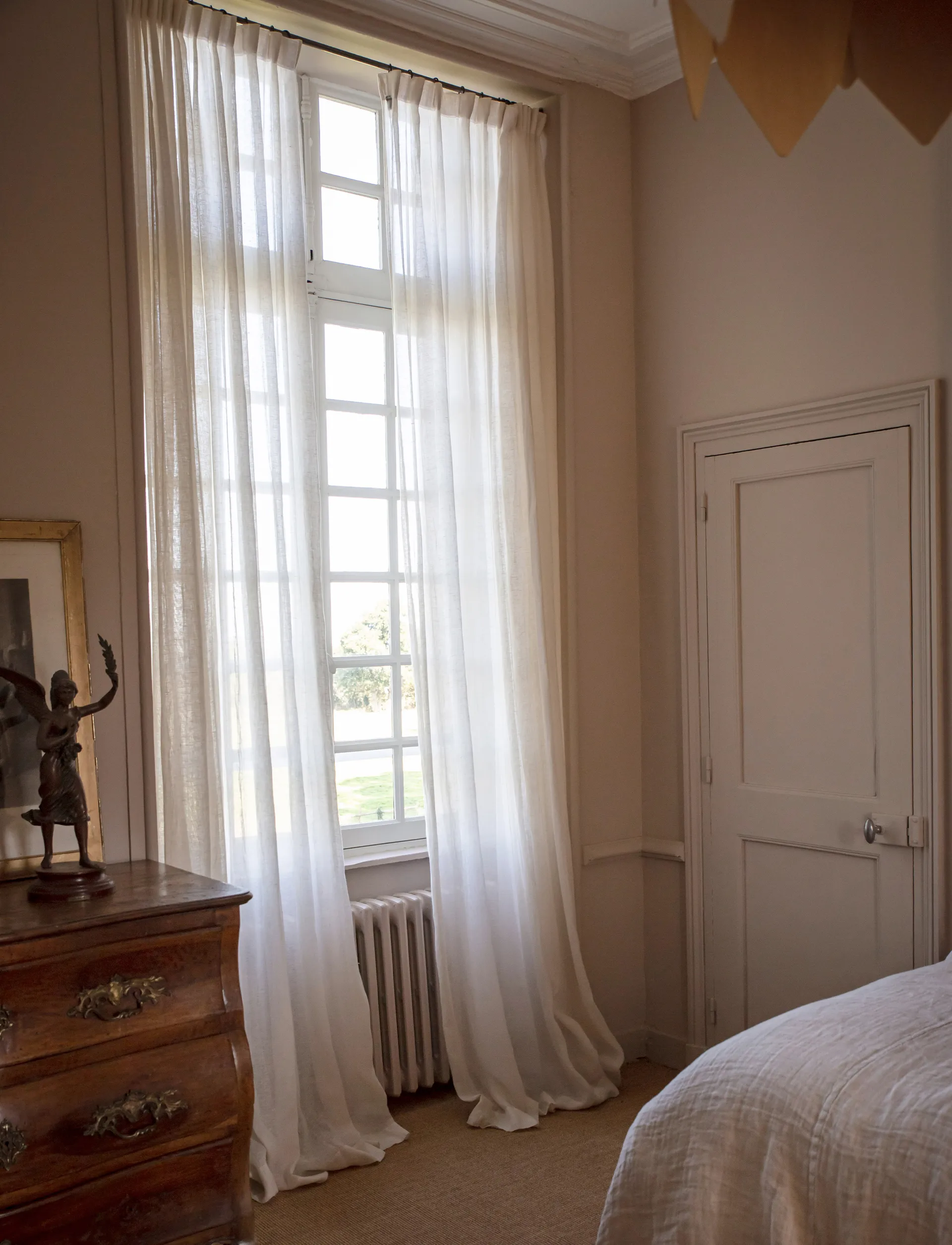 Sunrise gardin med rynkebånd 280x290 cm, White Himla