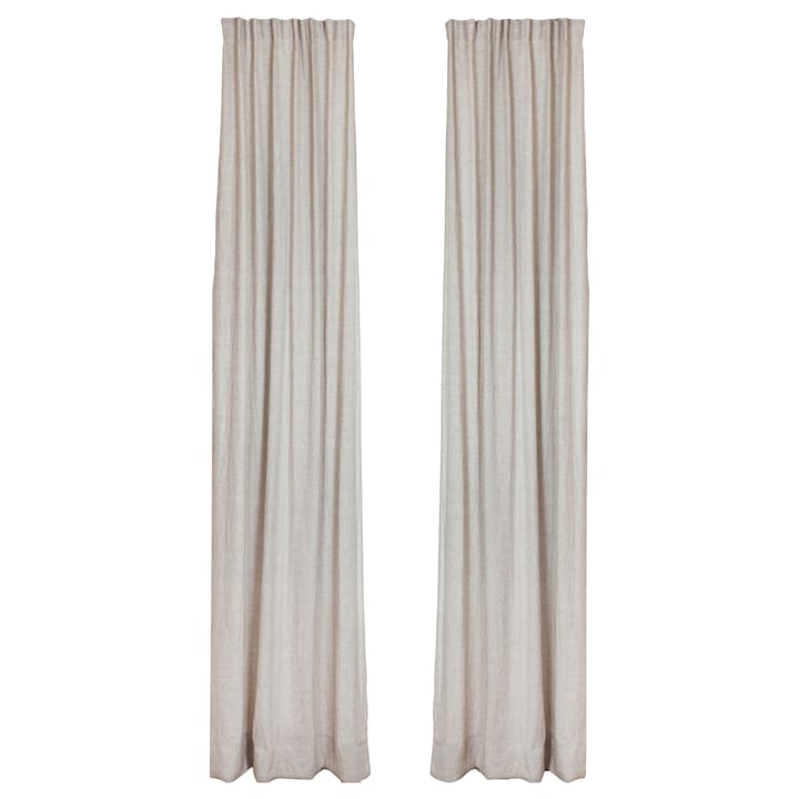 Sunshine gardin med rynkebånd 140x290 cm - Oatmeal (natur) - Himla