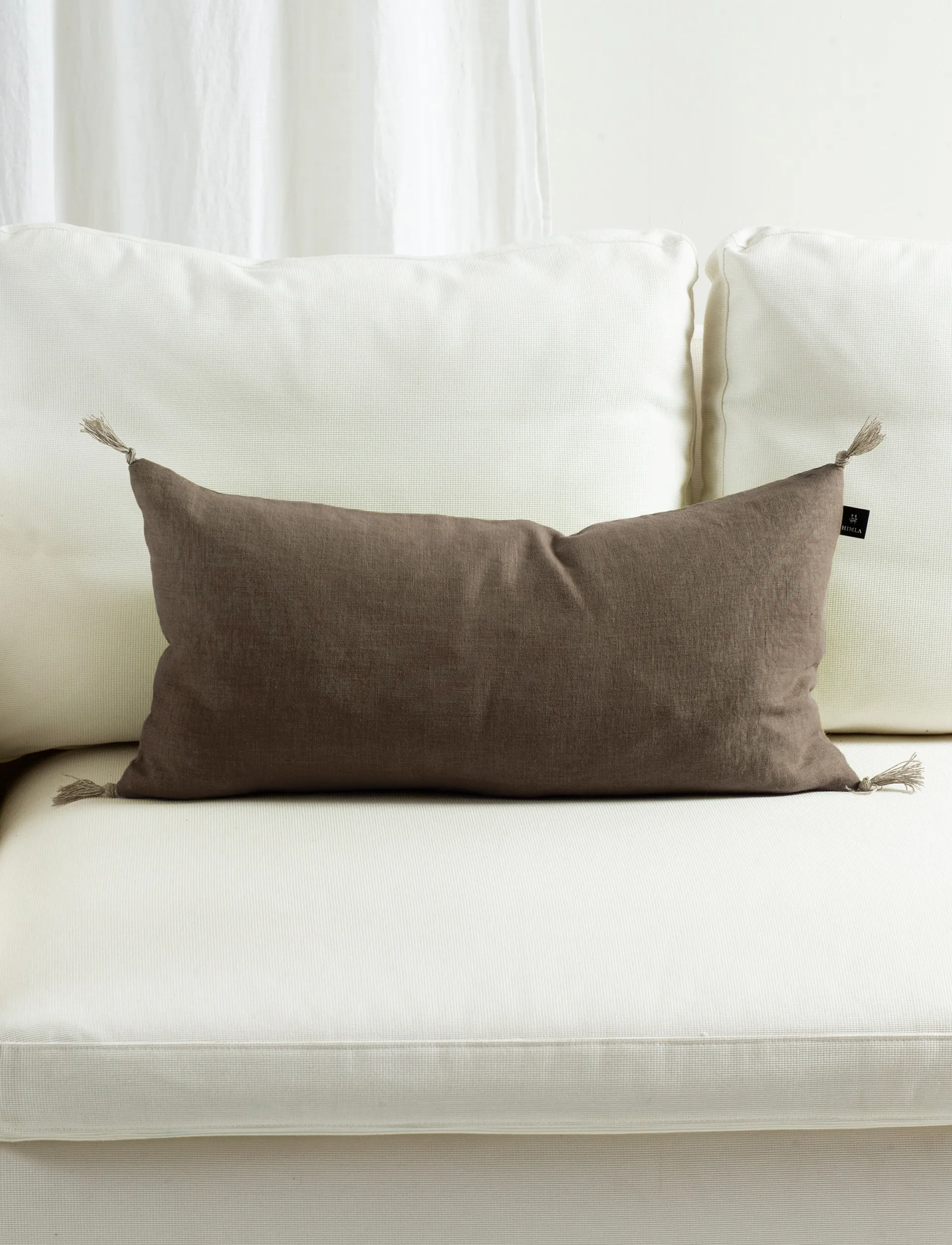 Sunshine pudebetræk kvast 30x60 cm, Coffee Himla