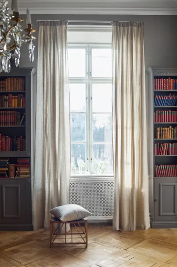 Woodland gardin med rynkebånd 135x290 cm - Natural - Himla