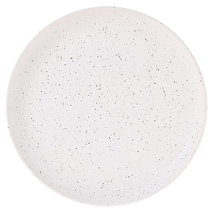 Bold & Basic spættet tallerken Ø26,5 cm - Hvid - HK Living