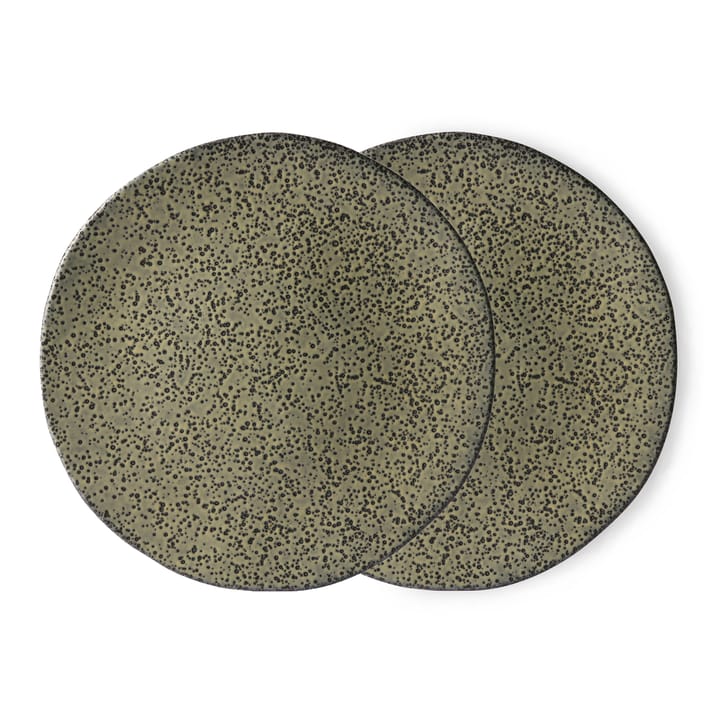 Gradient asiet 22,5 cm 2-pak - Grøn - HK Living