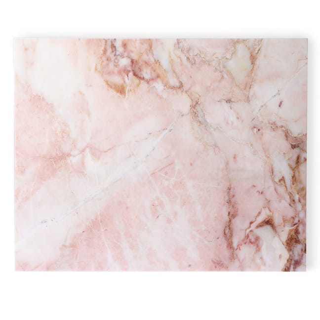 HKliving marmor skærebræt 50x40 cm - Lyserød - HK Living
