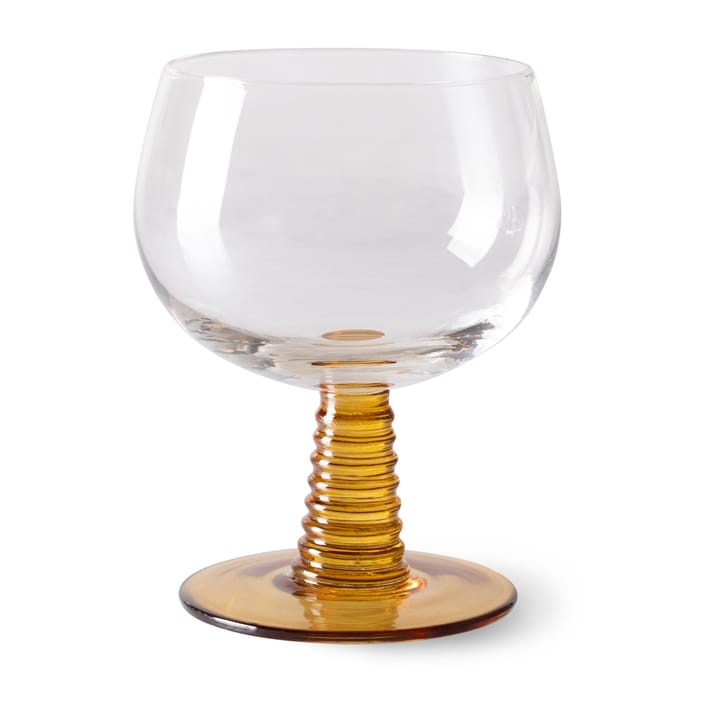 Swirl vinglas lavt - Ochre - HK Living