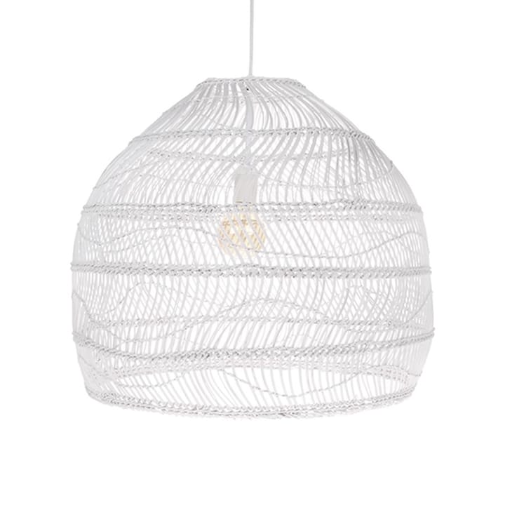Wicker ball lampe hvid - Medium - HK Living