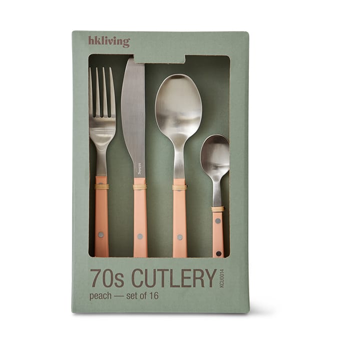 70's bestiksæt 16 dele - Peach - HKliving