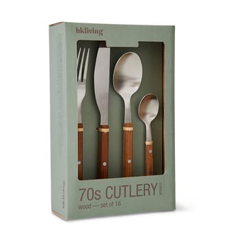 70's bestiksæt 16 dele - Træ - HKliving
