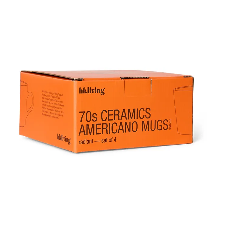 70's ceramics Americano krus 4-pak 26 cl, Radiant HKliving