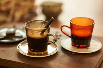 70's glassware kaffekop 20 cl 4-pak - Mud brown - HKliving