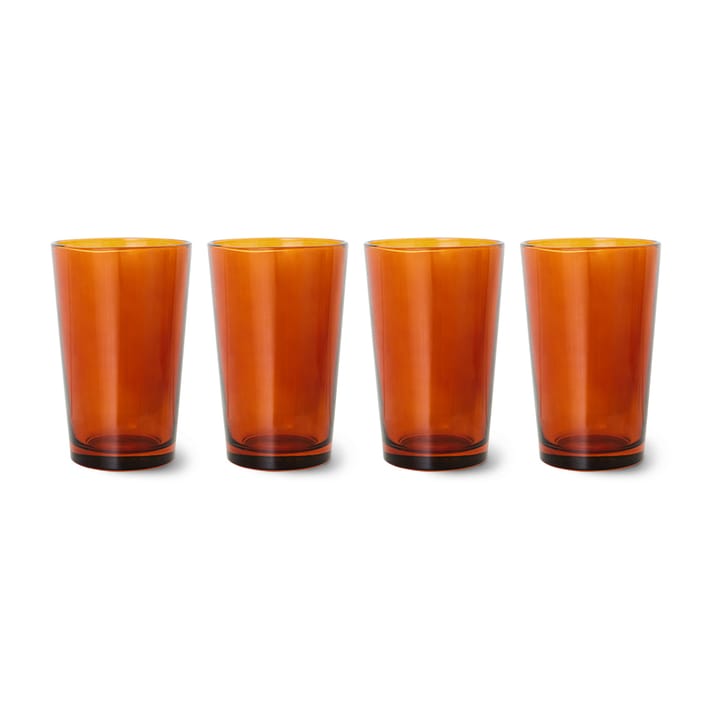 70's glassware teglas 20 cl 4-pak - Amber brown - HKliving