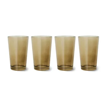 70's glassware teglas 20 cl 4-pak - Mud brown - HKliving