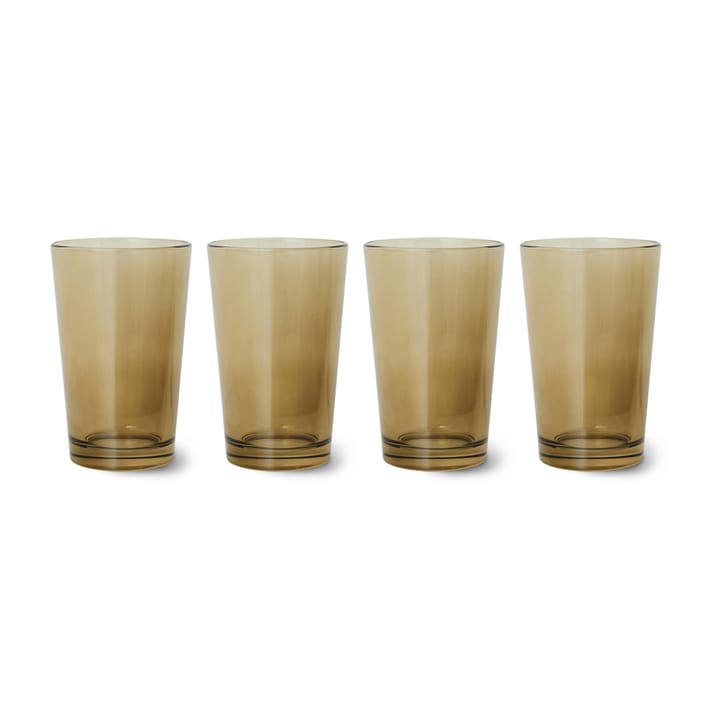 70's glassware teglas 20 cl 4-pak - Mud brown - HKliving