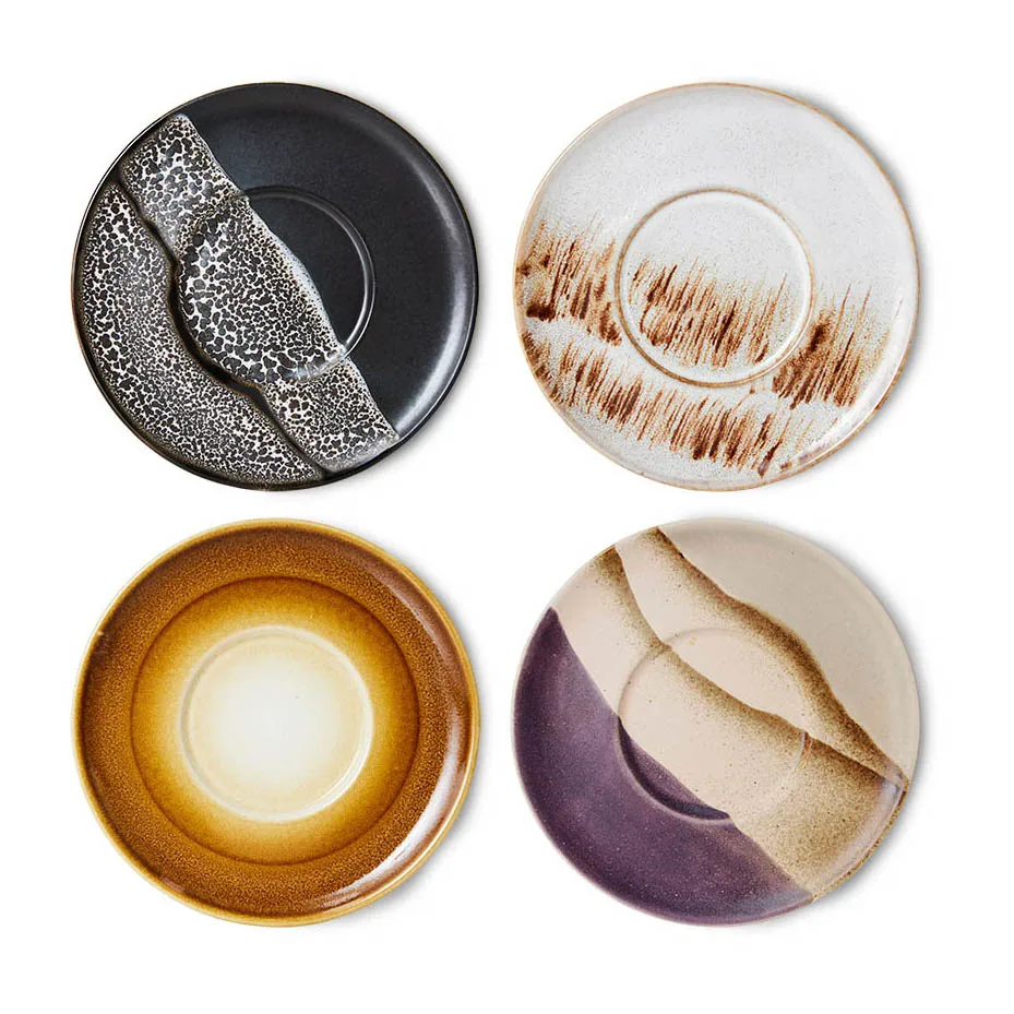 70's kaffeunderkop Ø13 cm 4 dele, Mutli HKliving