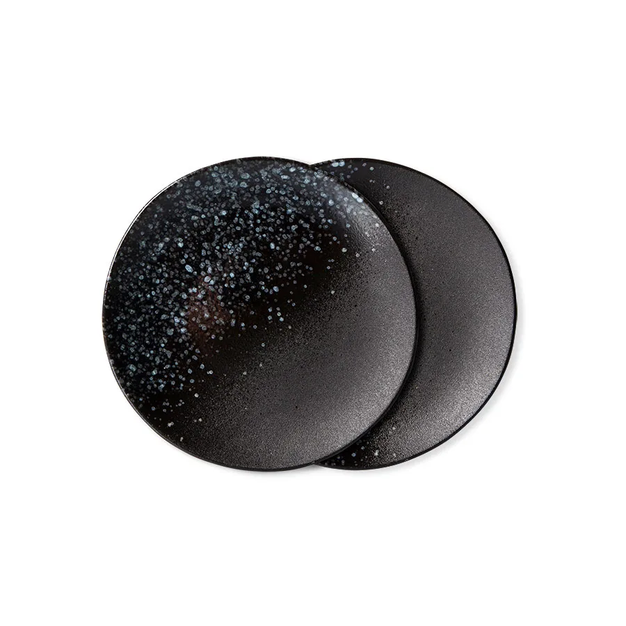 70s keramik tallerken 2-pak Ø17,5 cm, Stars HKliving