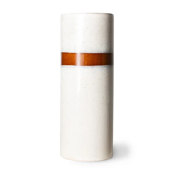 70s keramik vase L Ø9,5x25 cm, Snow (hvid) HKliving