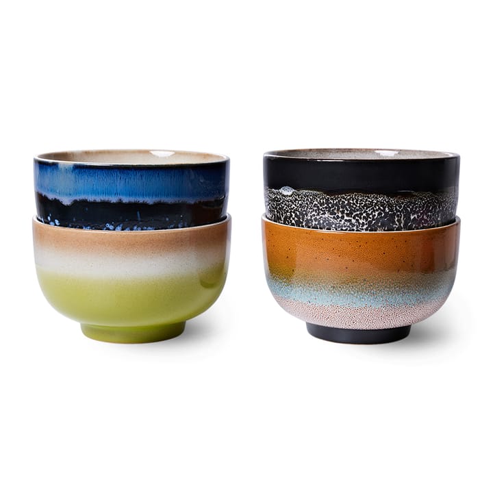 70's skål Ø13,5 cm 4-pak, Groovy HKliving