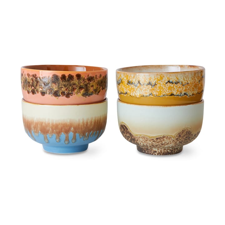 70's skål Ø13,5 cm 4-pak - Seabreeze - HKliving