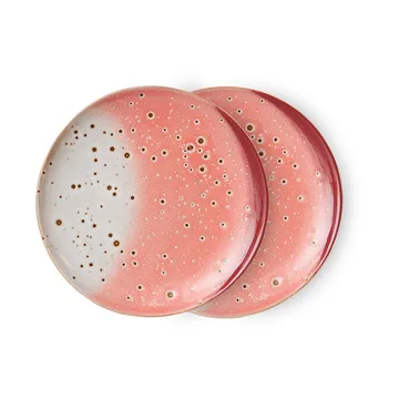 70's tallerken Ø 17,5 cm 2-pak - Lychee - HKliving