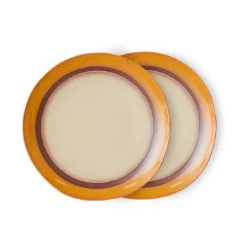 70's tallerken Ø27,5 cm 2-pak - Coconut - HKliving