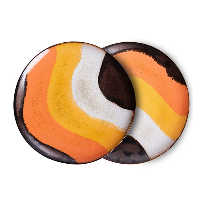 70's tallerken Ø27,5 cm 2-pak - Retro wave - HKliving
