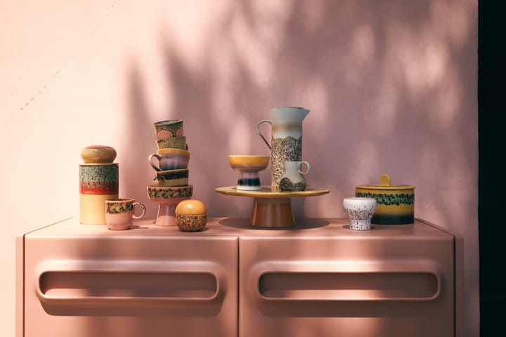 70's tapasskål på fod L Ø12,5x11 cm, Lush HKliving