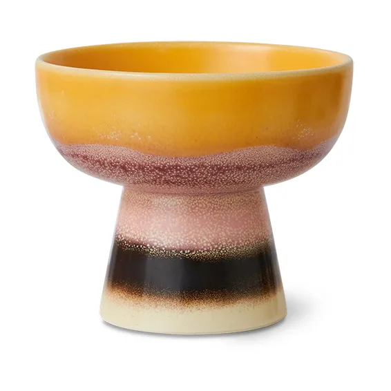 70's tapasskål på fod S Ø11x9,5 cm, Sunshade HKliving