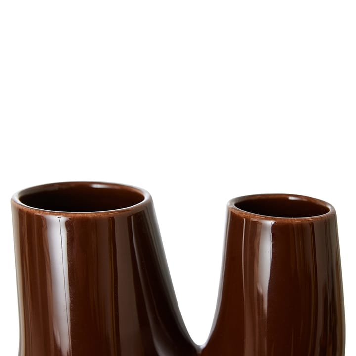 Ceramic organic vase large 25 cm - Espresso - HKliving