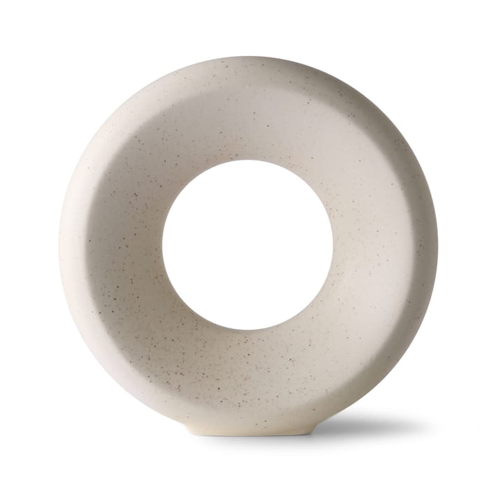 Circle vase M 24,5 cm - White speckled - HKliving